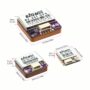 Drei kompakte GPS‑Module auf violetten Platinen mit weißen Steckverbindern und metallischen Abschirmgehäusen, beschriftet BZ‑251, BZ‑181 und BZ‑121 mit aufgedruckten Strichcodes sowie eingezeichneten Maßangaben (z. B. 25×25×8 mm, 19×19×7 mm, 16×13×5 mm).