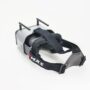 FPV-Brille in Grau-Schwarz mit zwei Antennen, weicher Gesichtspolsterung und verstellbarem Kopfband mit EMAX-Logo auf weißem Hintergrund.
